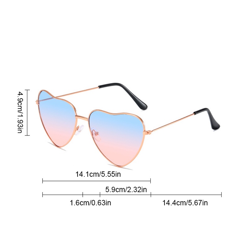 Kính Mát Hình Trái Tim Phong Cách Vintage Thời Trang Cho Nữ