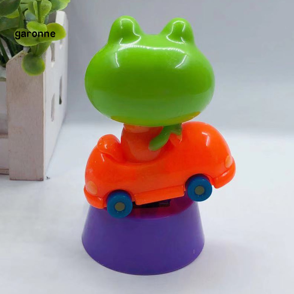 Chú Ếch Hoạt Hình Sử Dụng Năng Lượng Mặt Trời Dùng Trang Trí Xe Hơi