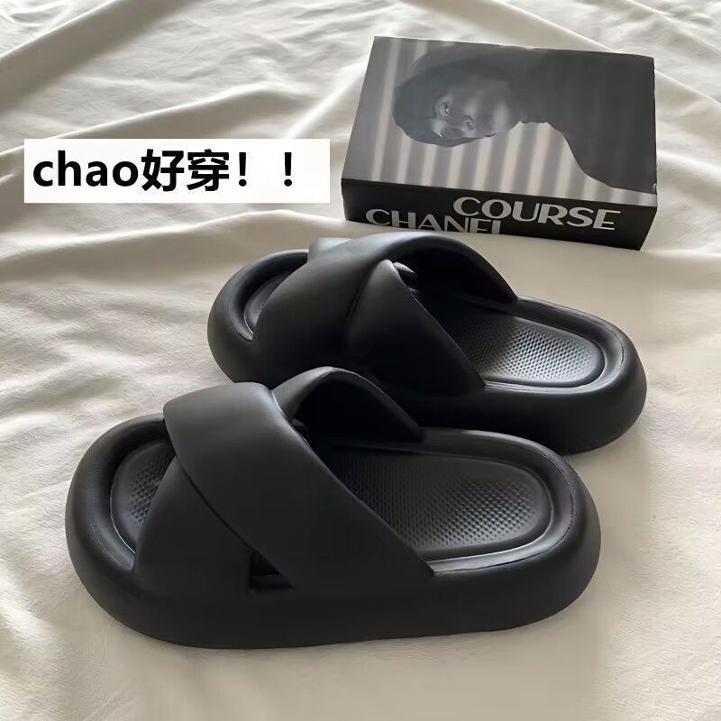 Dép Quai Chéo Đế Dày Chống Trượt Thời Trang Mùa Hè Cho Nữ