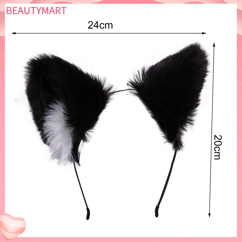 Băng Đô Tai Mèo Lông Xù Tinh Tế Dùng Hóa Trang Tiệc Tùng