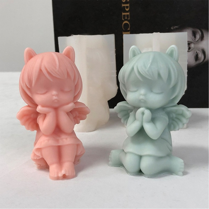 Khuôn Silicone Làm Nến Thơm Hình Vòng Xoắn Thiên Thần Trang Trí Bàn DIY