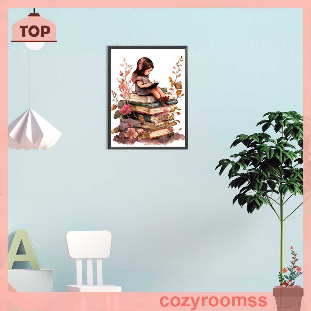 Tranh Đính Đá Kim Cương Toàn Bộ 5D DIY Hình Vẽ Cô Gái Trang Trí Nhà Cửa