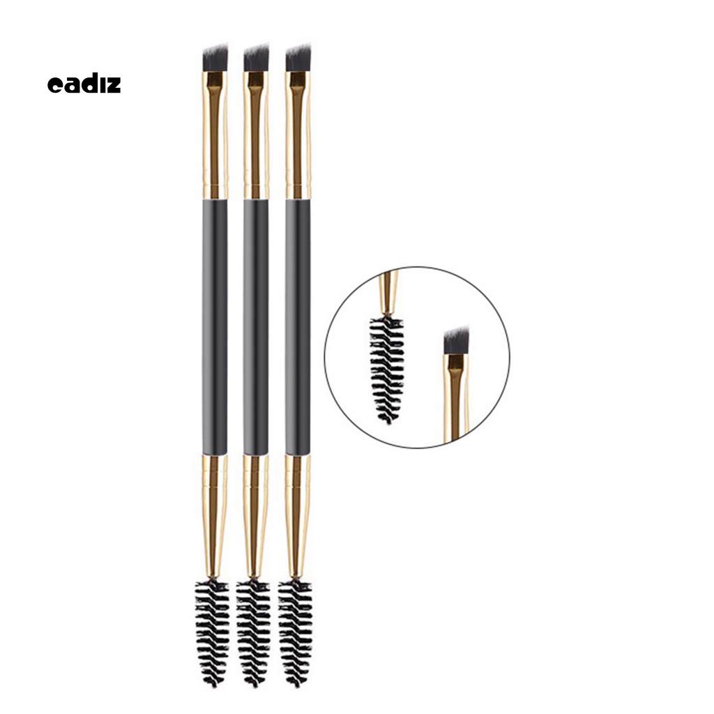 Bộ 3 Cọ Trang Điểm Lông Mi Lông Mềm Đa Năng Hai Đầu Bằng Gỗ