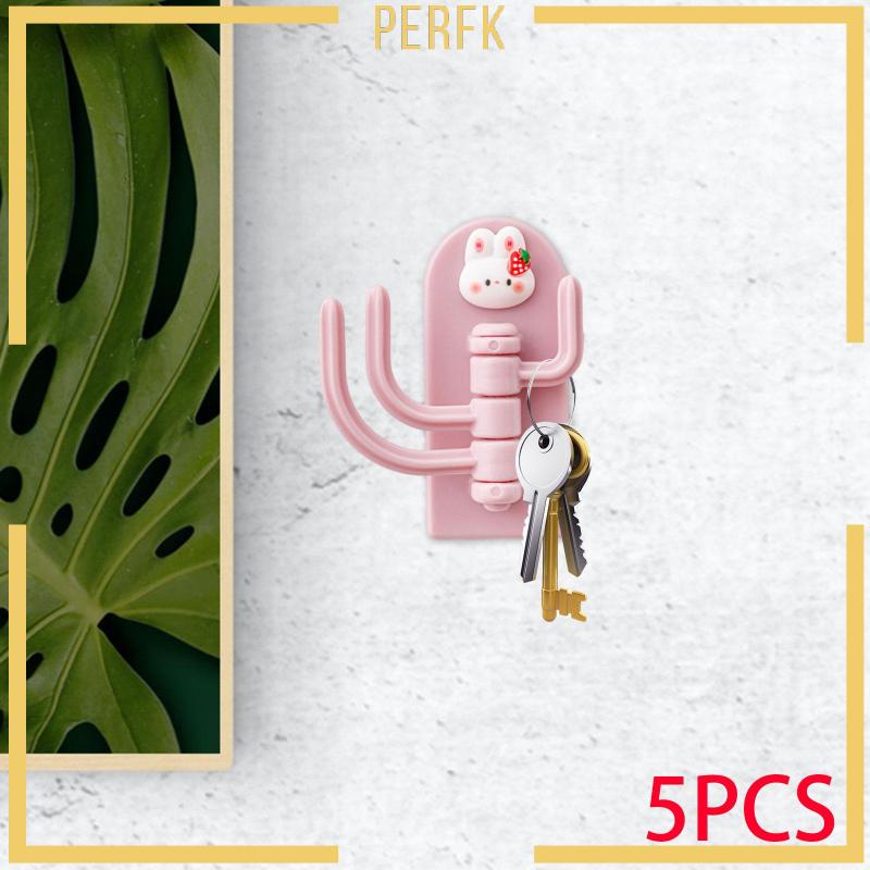 Set 5 Móc Treo Chìa Khóa Dạng Xoay Sáng Tạo Cho Phòng Ngủ