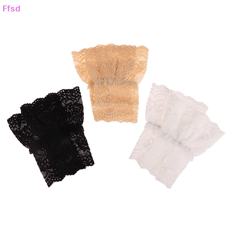 {Ffsd} 1 Cặp Vòng Tay Giả Xếp Ly Trang Trí Ren Có Thể Tháo Rời * Bán Chạy