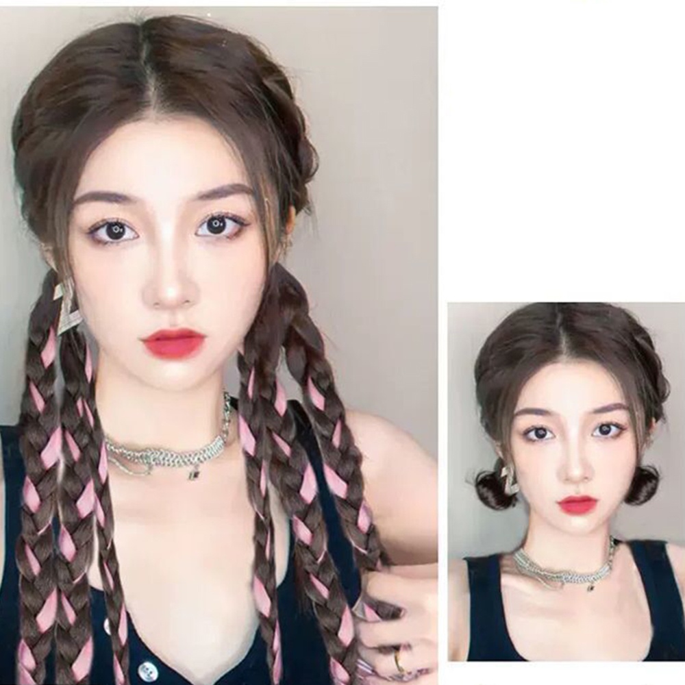 Tóc Giả Thắt Bím Đuôi Ngựa Phong Cách Hàn Quốc Tự Nhiên Cho Nữ