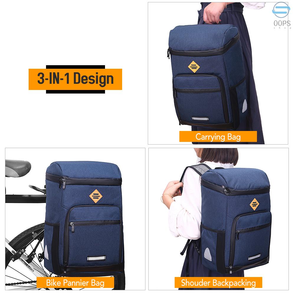 Balo Phản Quang 3 Trong 1 Chống Nước Gắn Yên Sau Xe Đạp