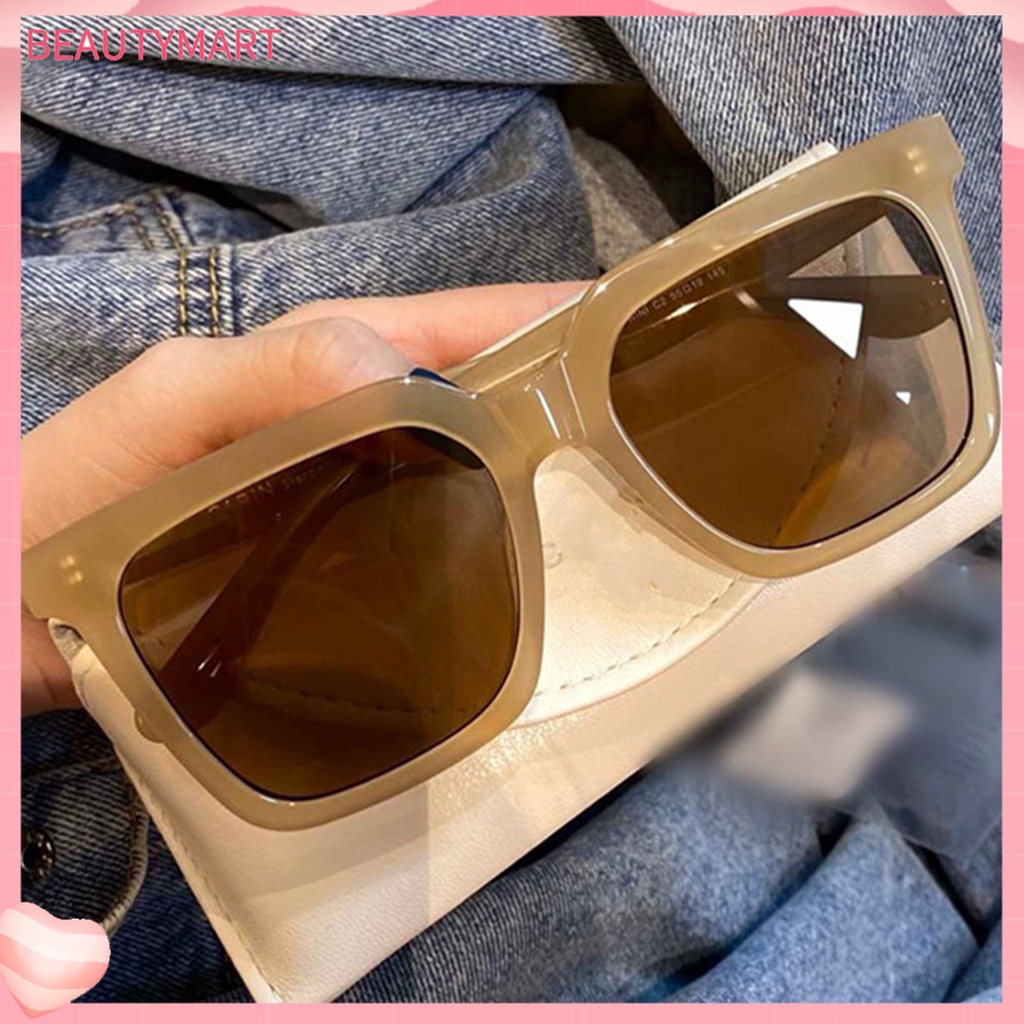 Kính Mát Gọng Vuông Lớn Chống Tia UV / Gió Thời Trang Đi Biển