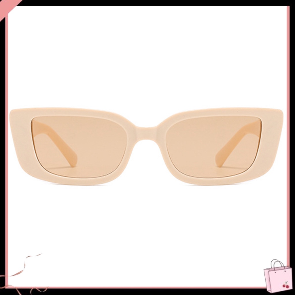 Kính Mát Gọng Vuông Đơn Giản Màu Trơn Chống Tia UV Bảo Vệ Mắt Dành Cho Nam Nữ