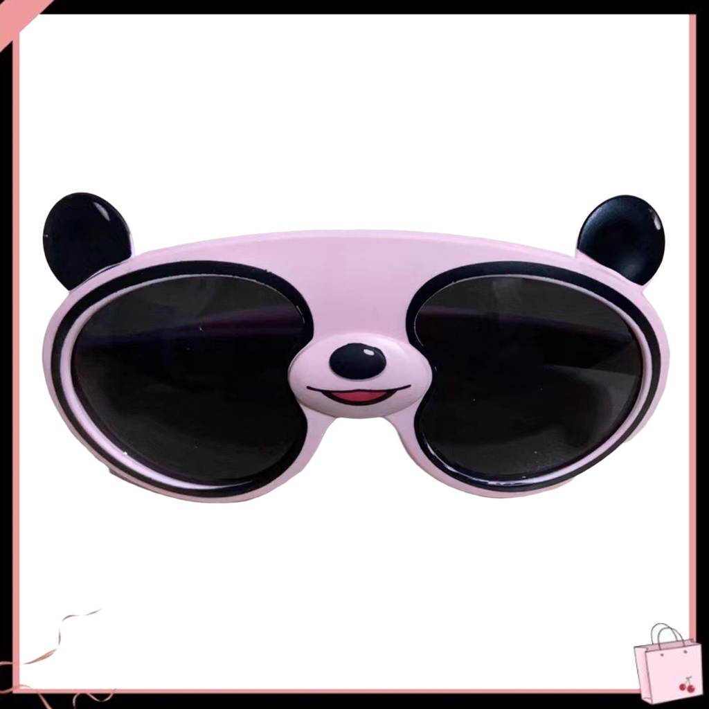 {Soltweter} Kính Râm Trong Suốt Hình Gấu Trúc Hoạt Hình Đáng Yêu Thoải Mái Bền Bỉ Chống Tia UV Hình Dạng Dễ Thương Bảo Vệ Tia UV Dùng Làm Đạo Cụ Chụp Ảnh
