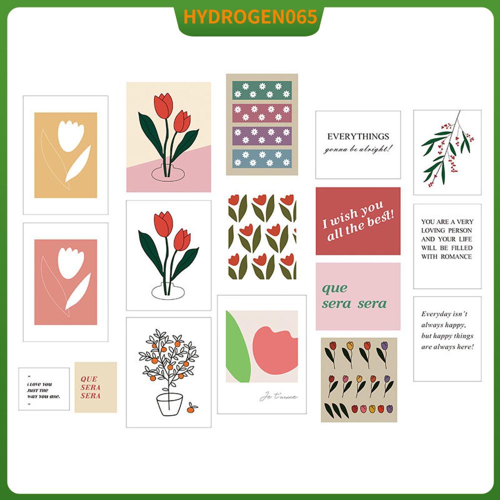 Hydrogen065 Treo Tường Hình Thẻ Trang Trí Phòng Áp Phích Chủ Đề Hoa Nhà Cửa