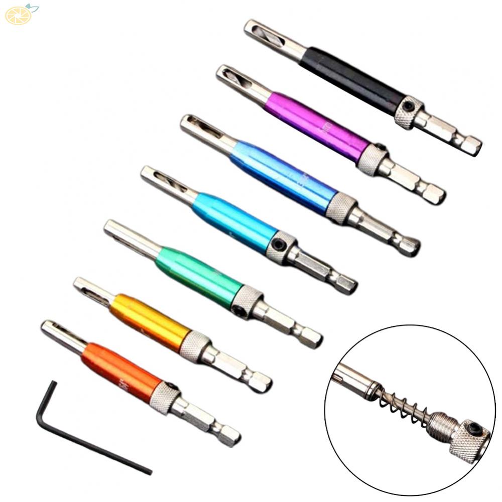 【VARSTR】7PCS Self-Centering Hinge Drill Bit Door Cabinet Hinge Locating Hole Cutter-Tool