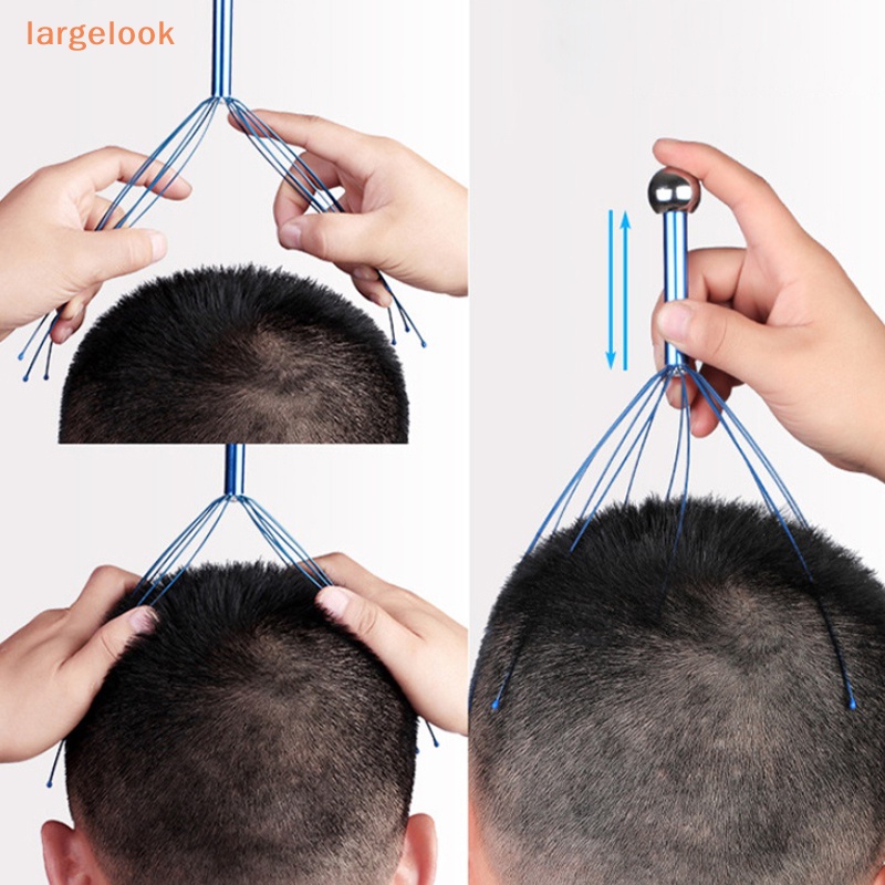 1 Dụng Cụ Mát Xa Đầu Với 12 Ngón Tay Giúp Giảm Căng Thẳng Và Thư Giãn Da Đầu