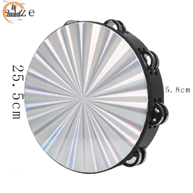 Trống Lục Lạc Cầm Tay Hai Đầu Bằng Thép Không Gỉ Kích Thước 10-inch