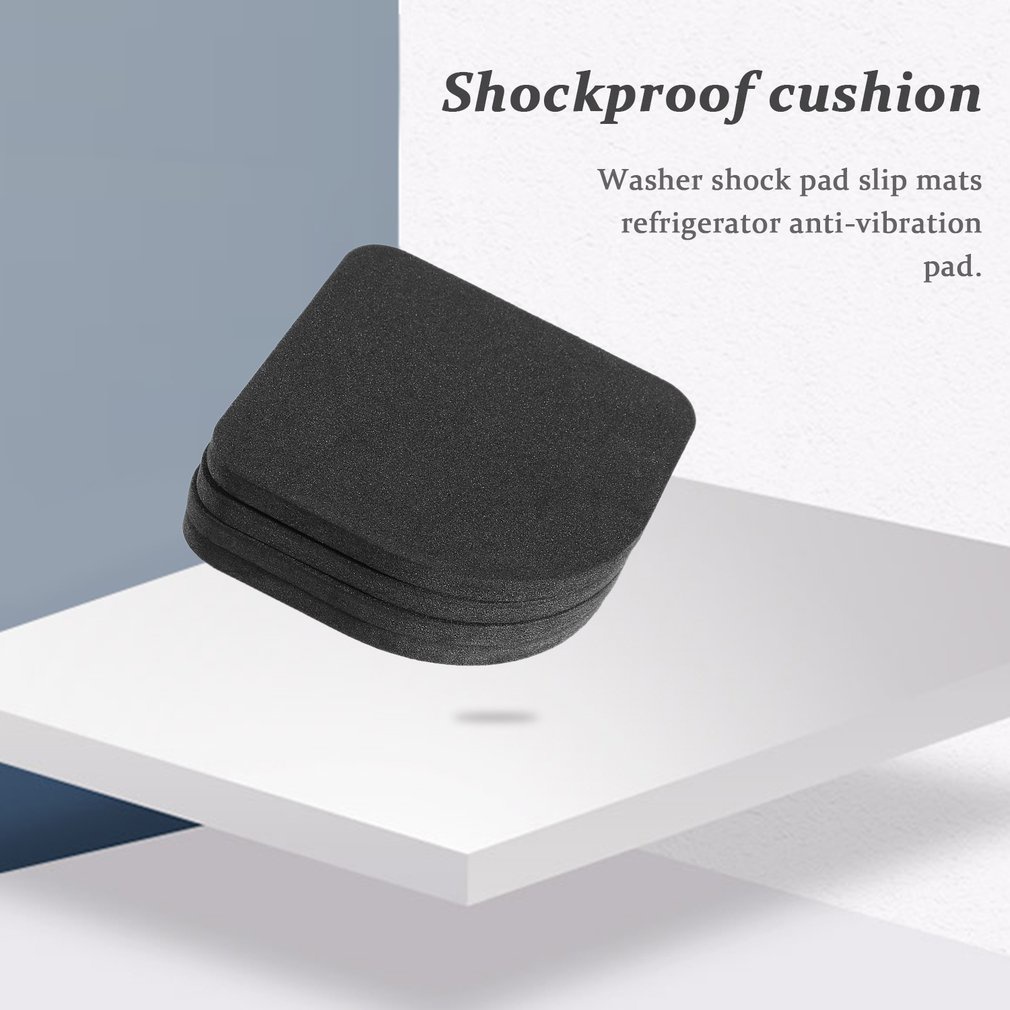 4 Pcs Washer Shock Slip Mats Reducing Refrigerator Anti-Vibration Noise Pad Washing Machine Proof Mat [Q/10]