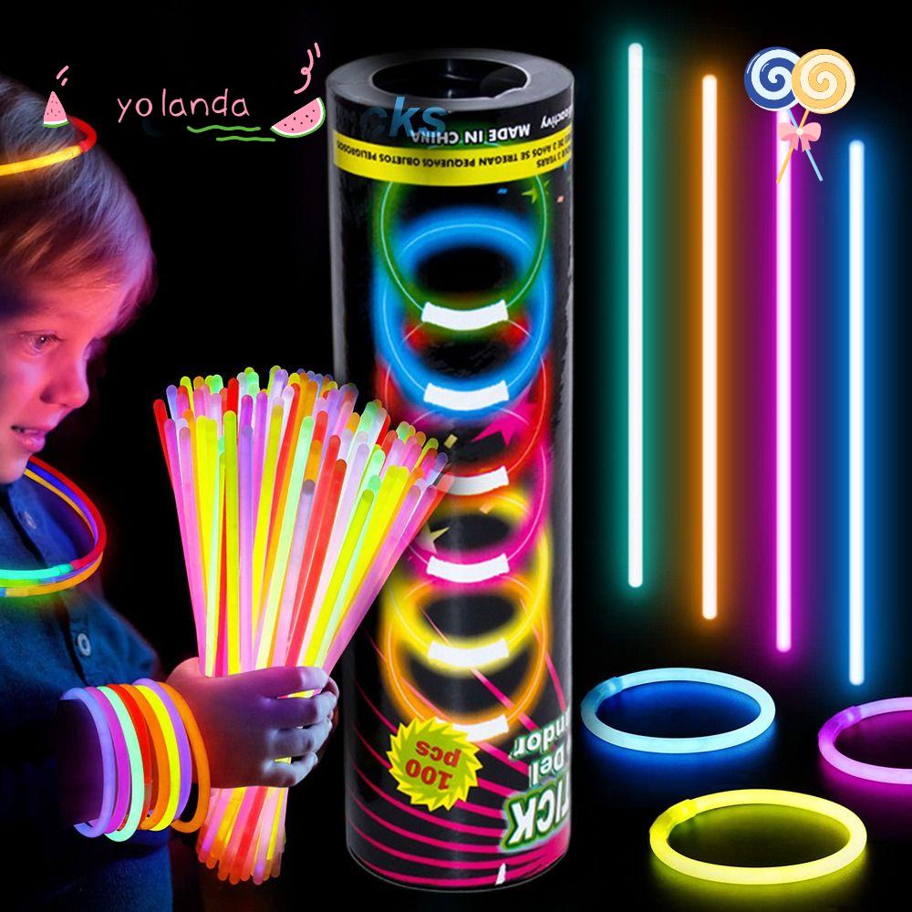 Set 100 Que Phát Sáng 4th of July 8 &quot;Trang Trí Vòng Cổ Và Vòng Tay 8 Màu Sắc