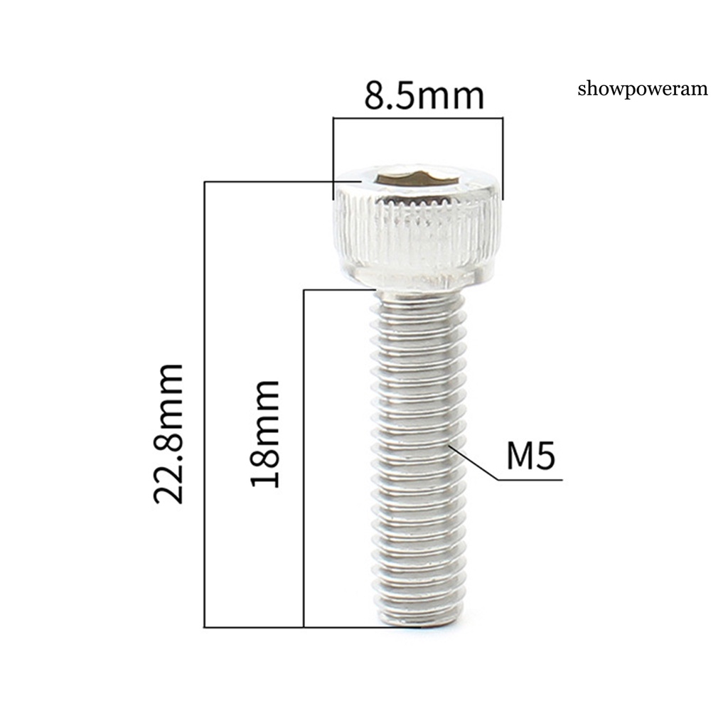 Bộ 6 Ốc Vít Gắn Tay Lái Xe Đạp Bằng Thép Không Gỉ M5x18mm