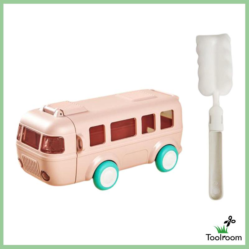 Bình Nước 500ml Hình Xe Buýt Hoạt Hình Dễ Thương Cho Bé