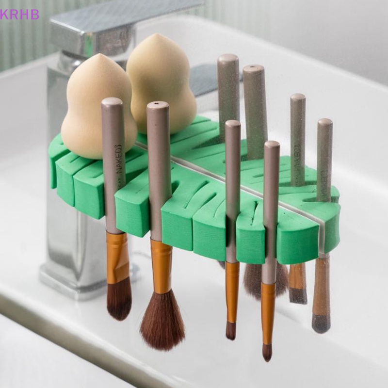 Giá Phơi Khô Cọ Trang Điểm Bằng EVA Hình Chiếc Lá Mới