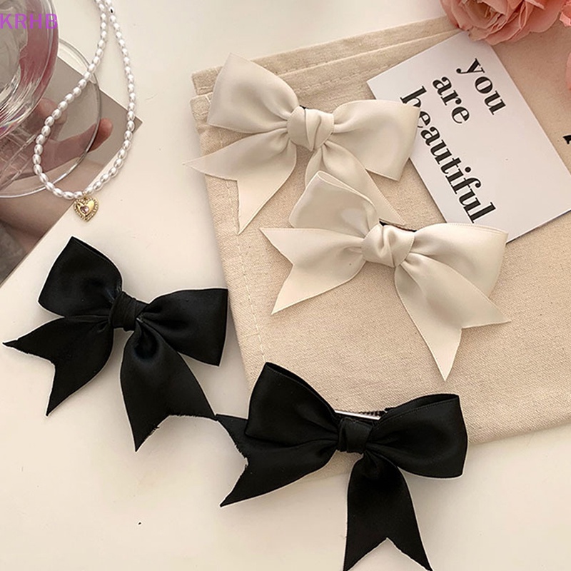 Set 2 / 1 Cặp Kẹp Tóc Nơ Xinh Xắn Dành Cho Nữ Mới