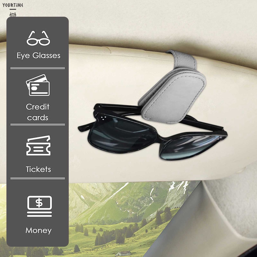 Móc Treo Kính Mát Từ Tính Bằng Da Bò Tiện Dụng