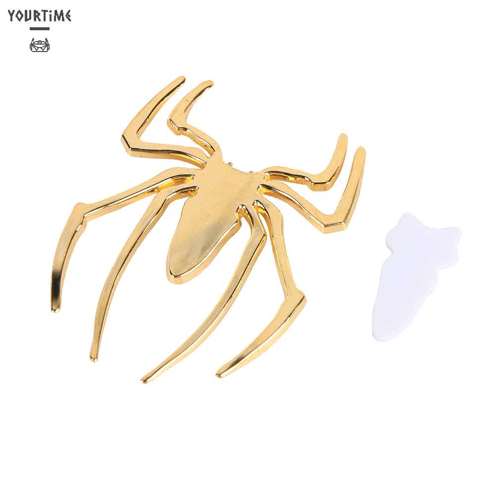 Miếng Dán Trang Trí Xe Hơi Mạ Điện Hình Nhện 3D Thời Trang