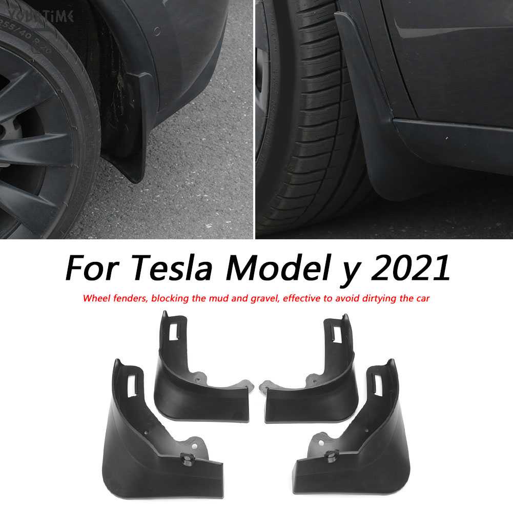 Set 4 Tấm Chắn Bùn Chuyên Dụng Cho Tesla Model Y 2021
