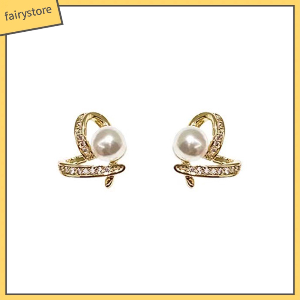 1 Đôi Bông Tai Hình Trái Tim Nạm Đá Lấp Lánh Thời Trang