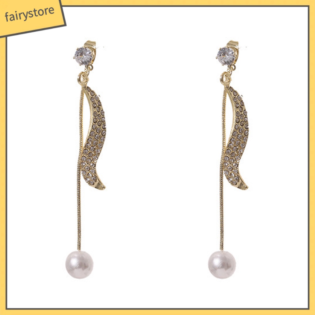 1 Đôi Bông Tai Hình Học Tua Rua Lấp Lánh Phong Cách Hàn Quốc Dành Cho Nữ