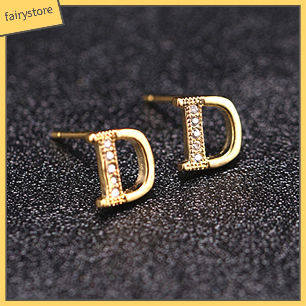 Bông Tai Hình 26 Chữ Cái Đính Đá Thời Trang Dành Cho Nữ