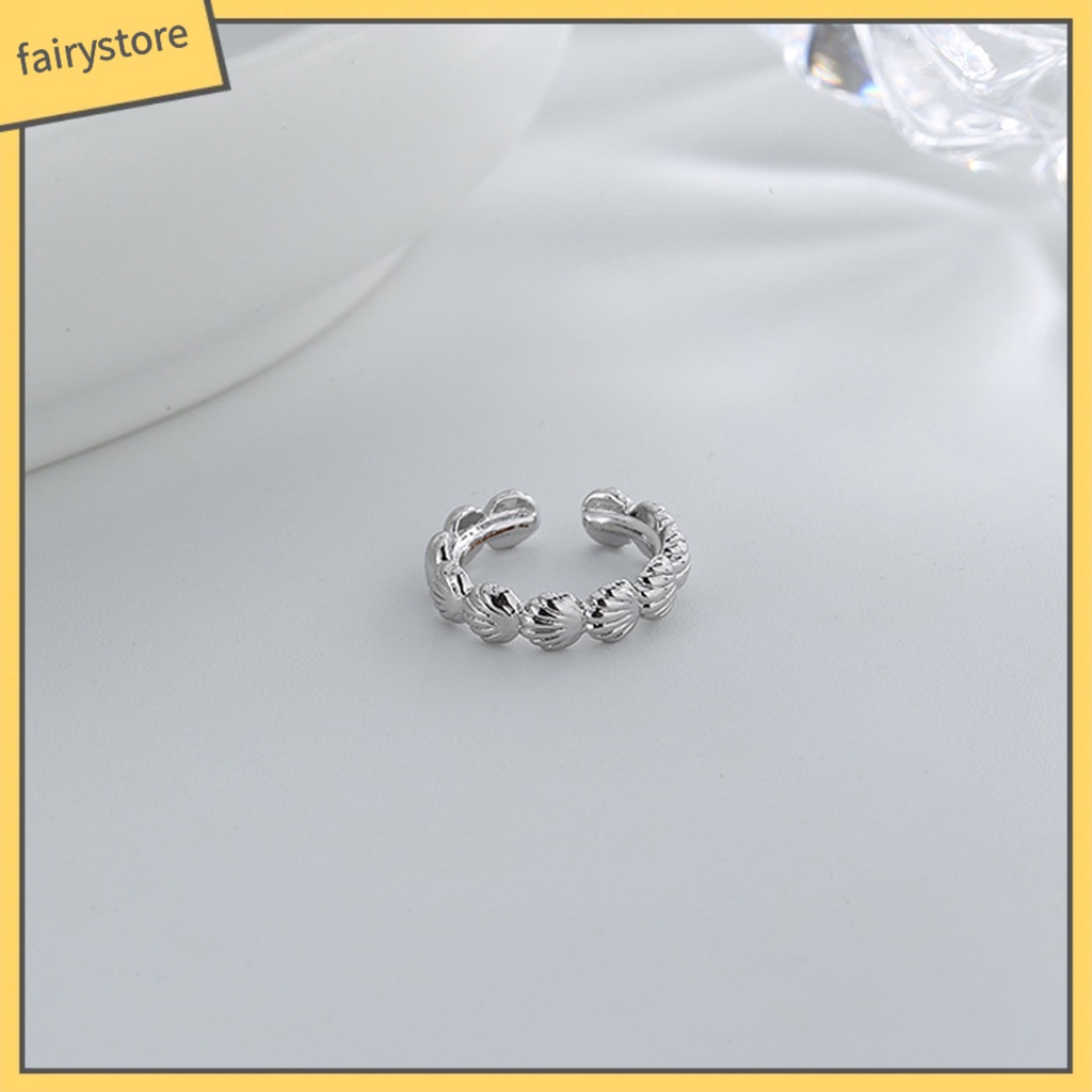 1 Khuyên Kẹp Vành Tai Hình Vỏ Sò Lấp Lánh Dễ Phối Đồ Thời Trang Cho Nữ