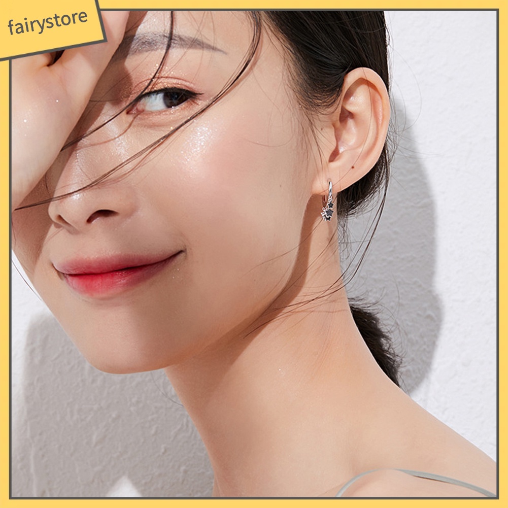 Khuyên Tai Dạng Vòng Thả Tua Rua Hình Ngôi Sao Thời Trang Cho Nữ