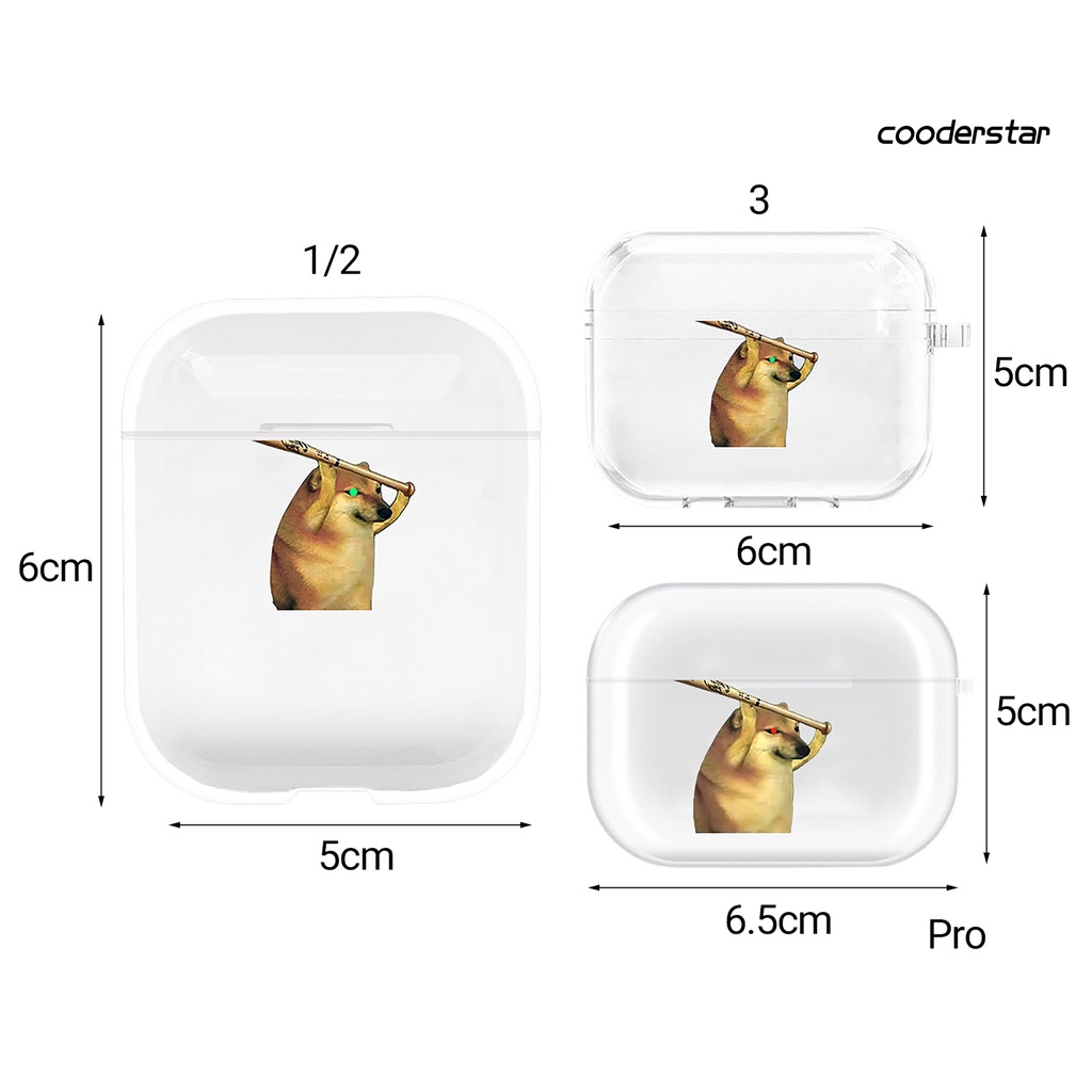 Vỏ Bảo Vệ Hộp Sạc Tai Nghe AirPods 1 / 2 / 3 / Pro Không Dây Chống Trầy Xước / Thấm Nước Họa Tiết Chú Chó Dễ Thương