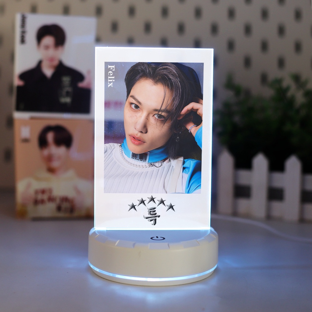 Đèn Ngủ Cảm Ứng Hình Nhóm Nhạc Stray Kids S-Class Bằng Acrylic Thương Hiệu Chanmin HAN LEE KNOW FELIX BANGCHAN IN HYUNJIN