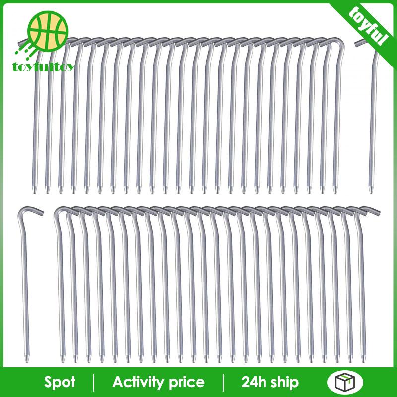 [Toyfulcabin] Gói 50 Chốt Cắm Lều Bằng Nhôm 7inch Chịu Tải Nặng