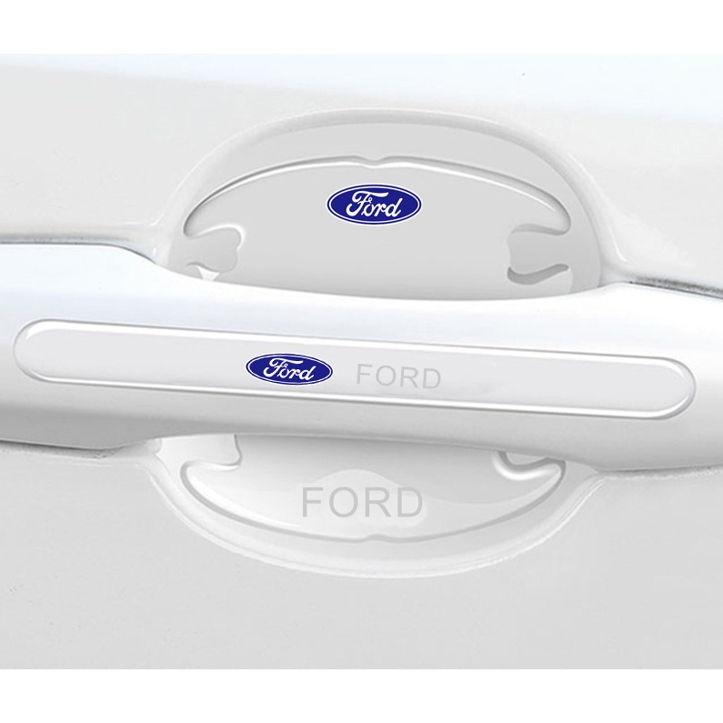 Miếng dán chống xước tay nắm cửa ô tô có lô gô các hãng xe Hyundai Honda Toyota KIA Mitsubishi
