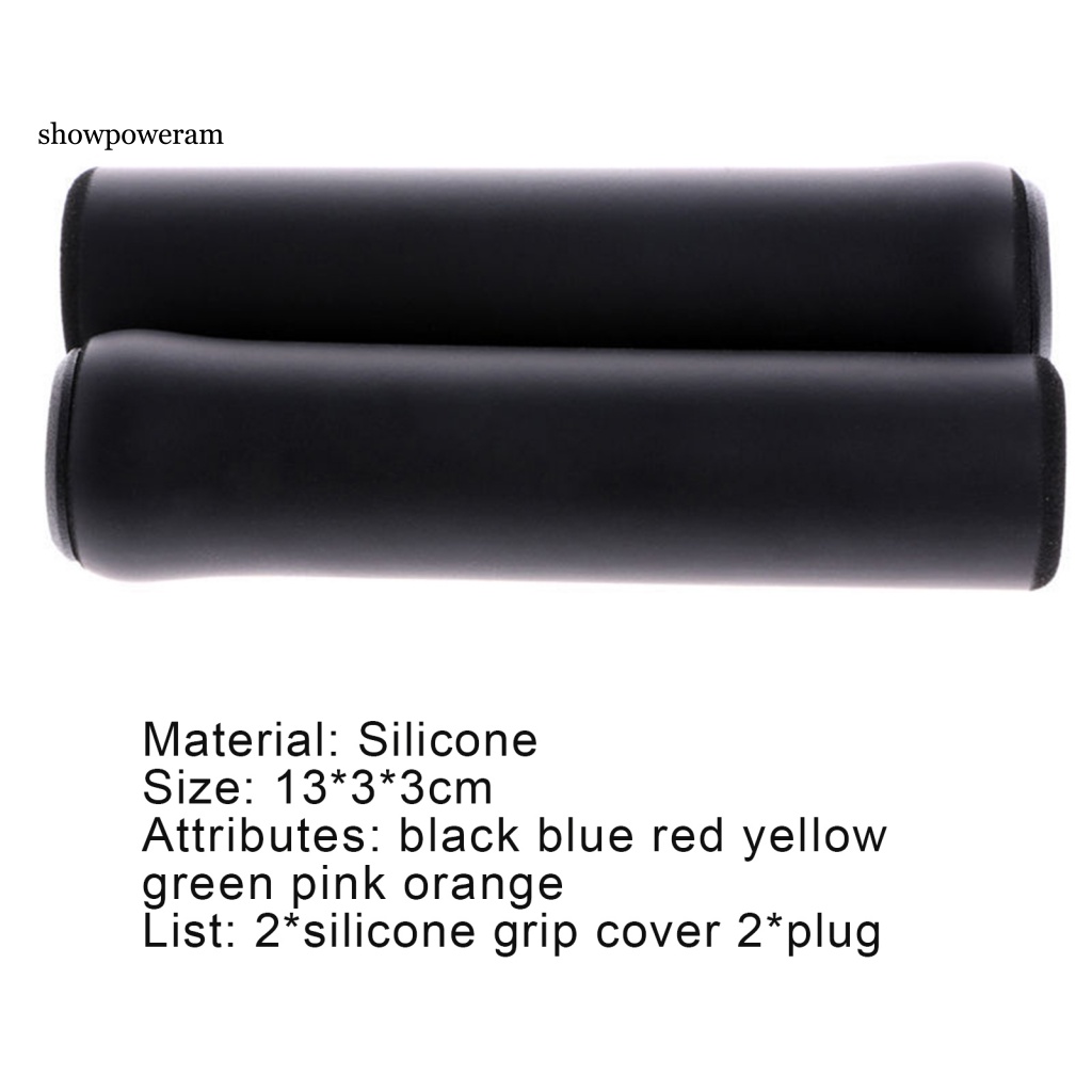 1 Cặp Vỏ Bọc Tay Lái Xe Đạp Bằng Silicon Mềm Mại Chống Trượt Tiện Dụng