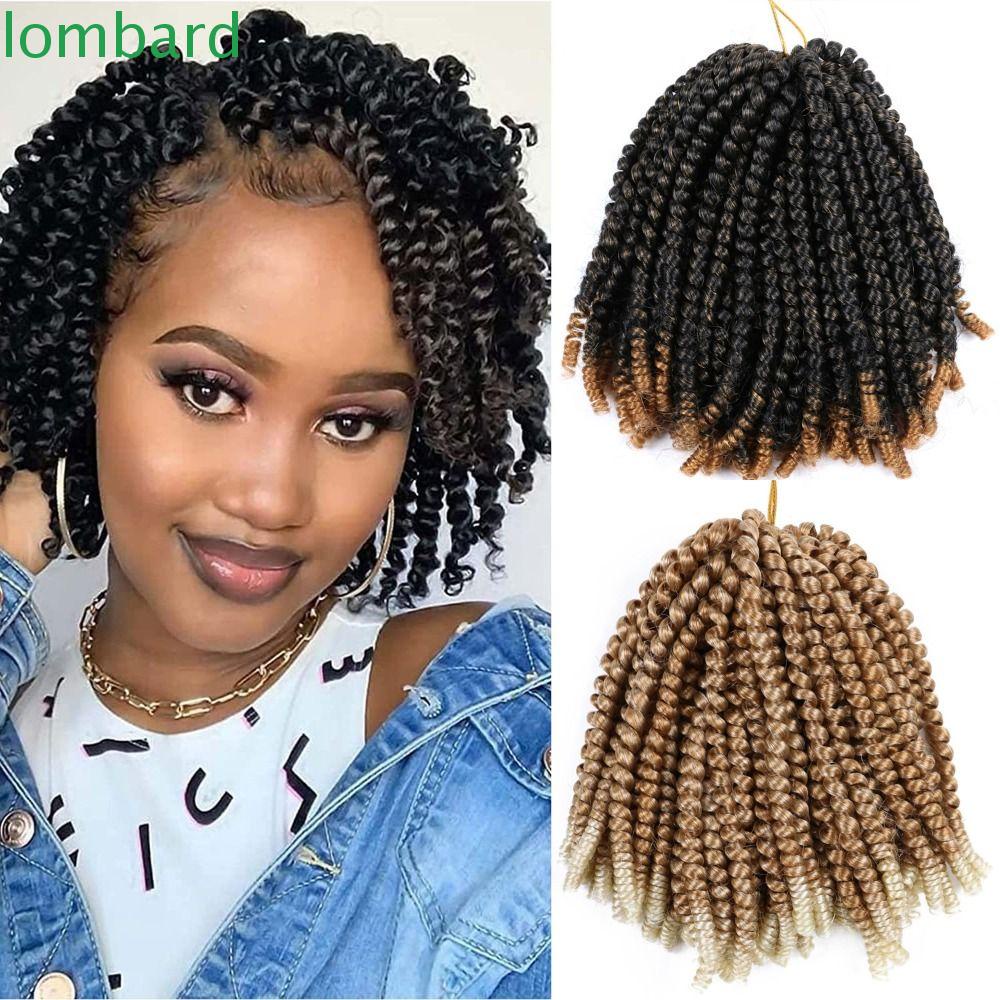 Bộ Tóc Giả Ngắn Xoăn Bằng Sợi Tổng Hợp Màu Đen Phong Cách Châu Phi Cho Nữ