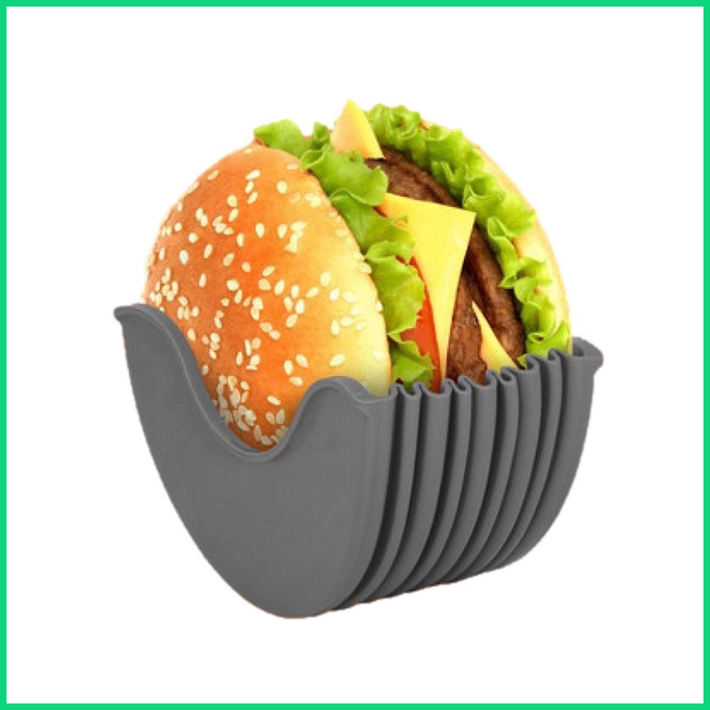 Giá Đỡ Bánh Hamburger Bằng Silicone Chịu Nhiệt Có Thể Thu Gọn Cho Nhà Bếp