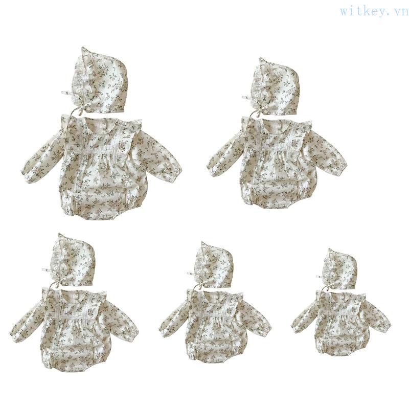 Áo Liền Quần Dài Tay Thời Trang Mùa Hè Cho Bé Gái 0-24 Tháng Tuổi