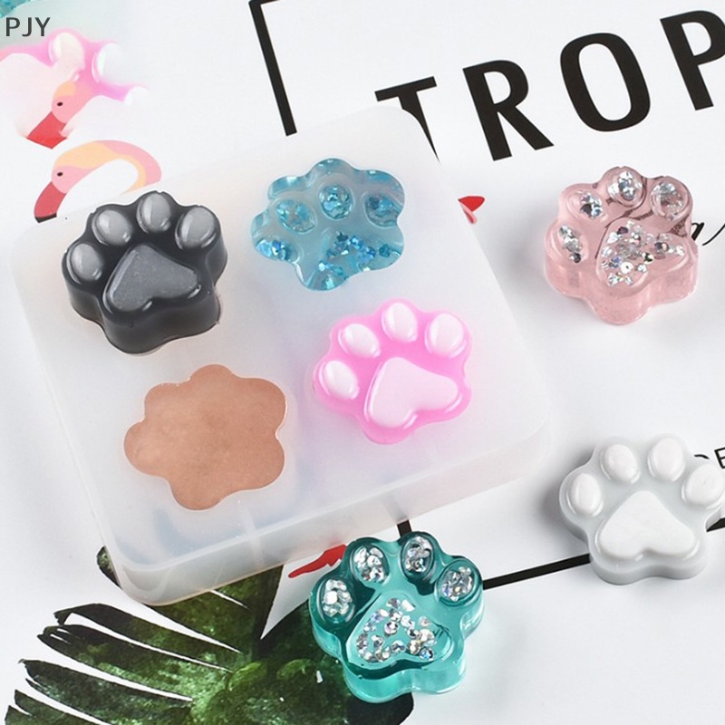 Khuôn Silicone Hình Dấu Chân Mèo Làm Trang Sức Thủ Công DIY