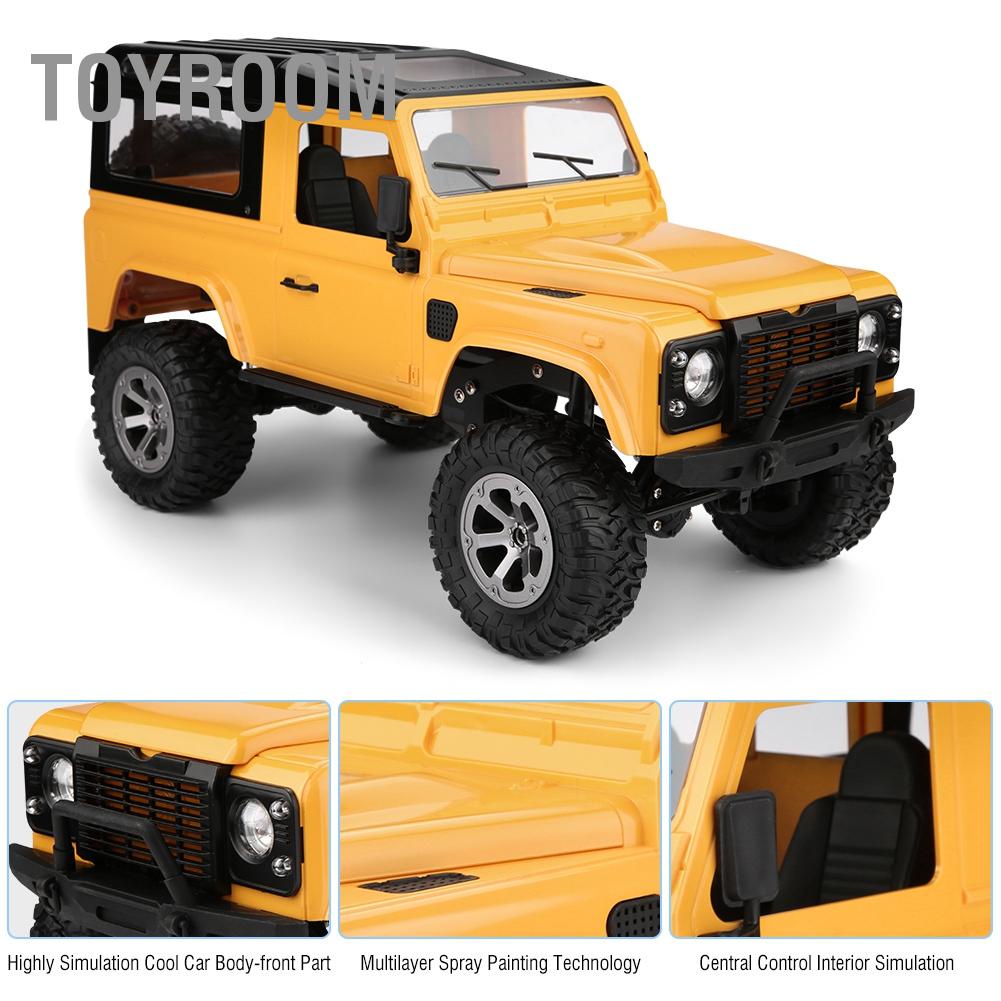 ToyRoom 2.4GHz 1/16 Tỷ lệ 4 bánh Đèn pha LED kép Off Road RC Car Toy