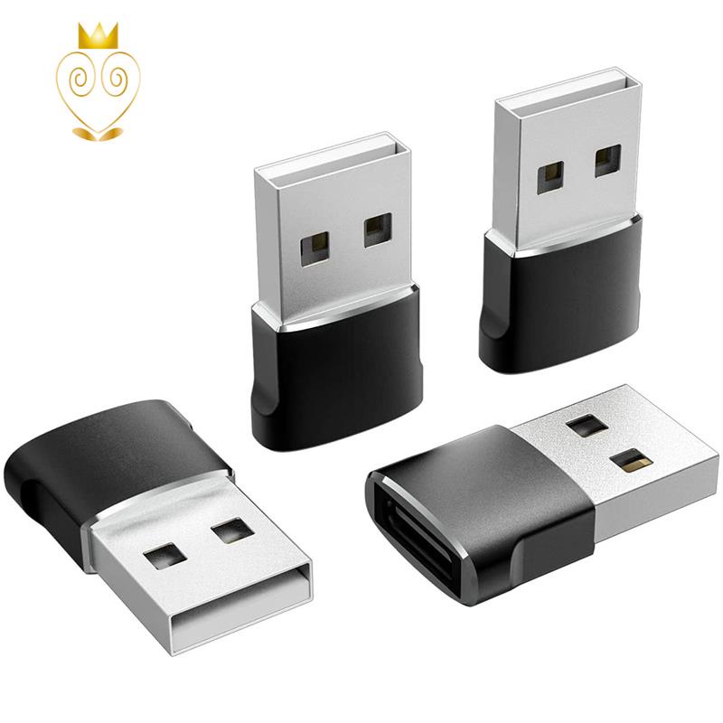 Bộ 4 Dây Cáp Sạc Chuyển Đổi Đầu Cắm USB C Sang Cổng Cắm USB Cho iPhone 12 13 Pro Max Samsung