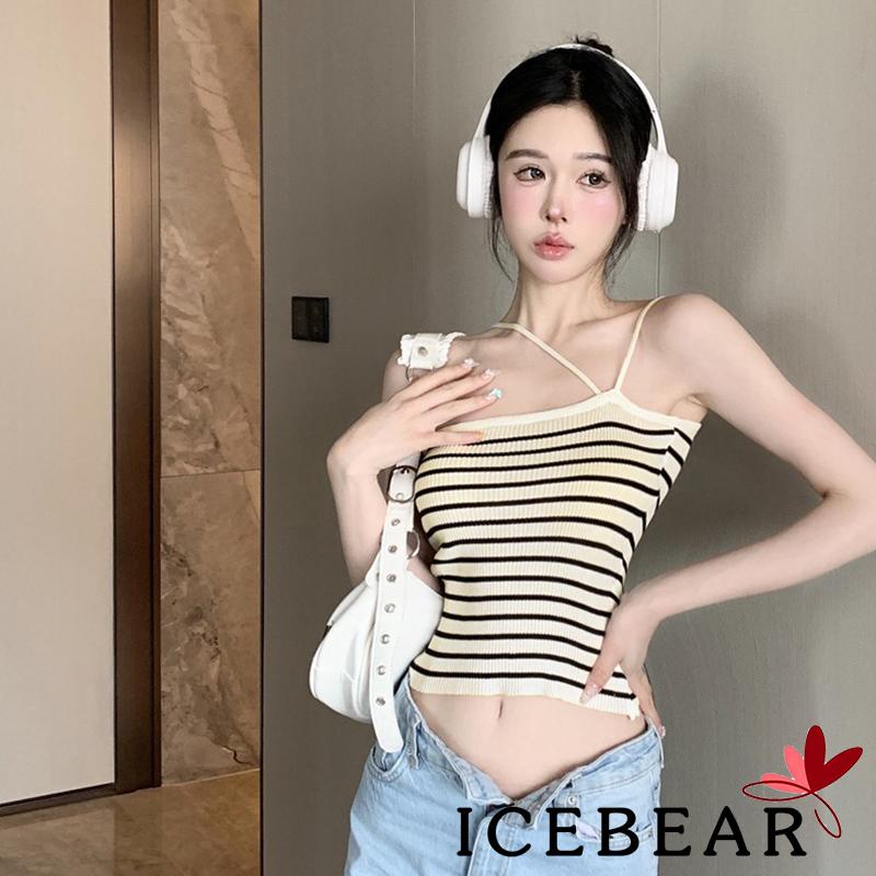 Áo Hai Dây Hở Lưng Họa Tiết Kẻ Sọc Thời Trang Mùa Hè Cho Nữ