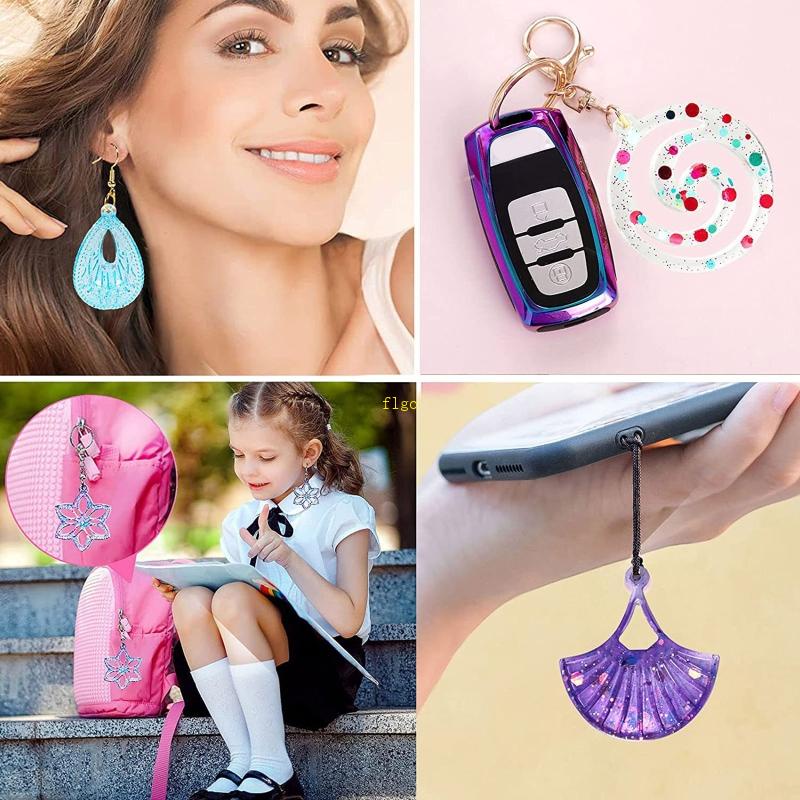 1 Bộ Khuôn Đúc + 5 Cặp Khuôn Làm Bông Tai Thả 20 Cái + 30 Vòng Khuyên Nhảy + 30 Cái