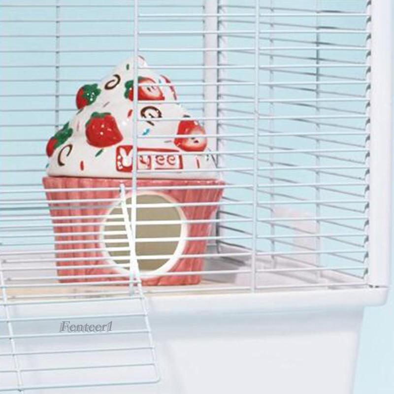 [Fenteer1] Giường Nằm Trong Nhà / Ngoài Trời Bằng Gốm Dành Cho Chuột Hamster