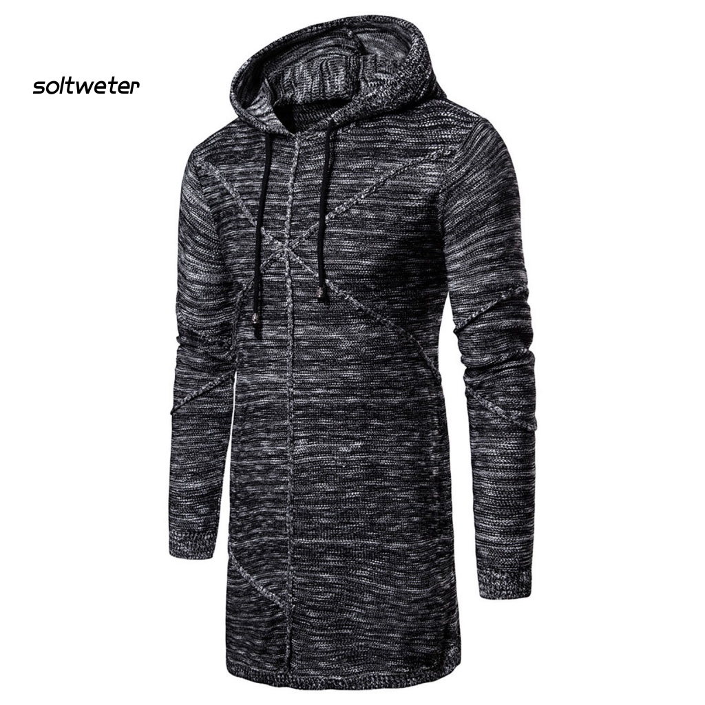 Áo Sweater Dệt Kim Dáng Ôm Dài Kiểu Vintage Thời Trang Mùa Thu Cho Nam