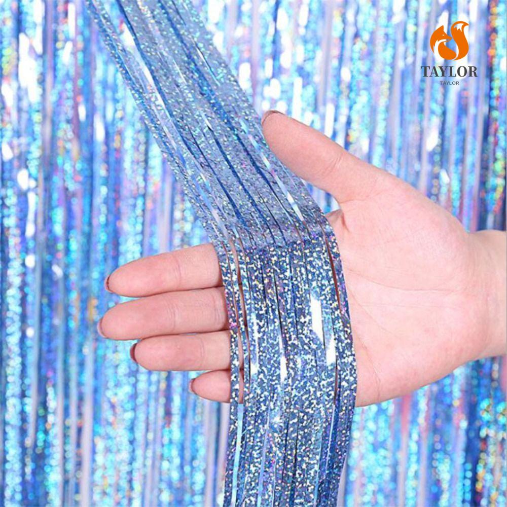 Taylor1 Foil Rèm Cửa Phong Cảnh Trang Trí|Dây Tua Rua Trang Trí Tiệc Giáng Sinh