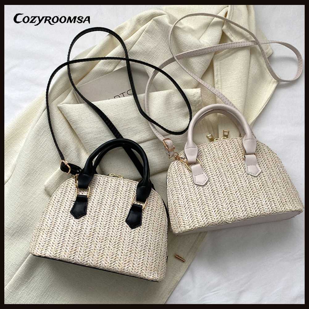 Túi Xách Đeo Chéo Đan Tay Thanh Lịch Thời Trang Đi Biển Mùa Hè