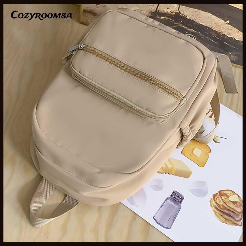 Ba Lô Đi Học Màu Trơn Thời Trang Cho Nữ